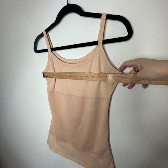 Yummie Tummie Boyfriend Tan Spaghetti Strap 3-Panel Shaping Tank Scoop Top Med - Picture 13 of 14